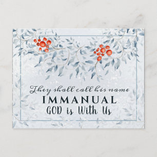 Zij noemen zijn naam Immanuel, met Kerstmis Briefkaart