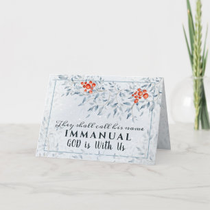 Zij noemen zijn naam Immanuel, met Kerstmis Kaart