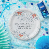 Zij noemen zijn naam Immanuel, met Kerstmis Papieren Bordje (Feest)