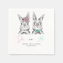 Zij of hij Pink & Blue Bunny Geslacht onthullen
