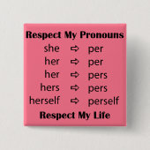 Zij -> per persoon vierkante button 5,1 cm (Voorkant)