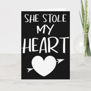 Zij Stole Mijn Hart Valentijnsdag Matching Koppels Kaart