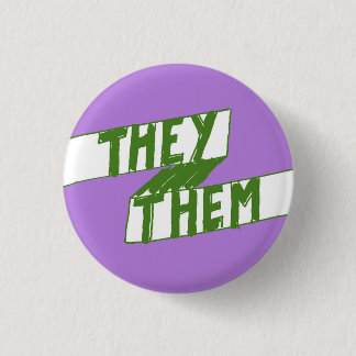 Zij Them Pronouns Button Genderqueer