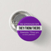 Zij/Them Pronouns - Gendercreatieve vlag Ronde Button 3,2 Cm (Voorkant /achterkant)