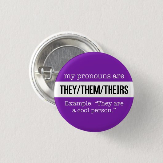 Zij/Them Pronouns - Gendercreatieve vlag Ronde Button 3,2 Cm (Voorkant /achterkant)