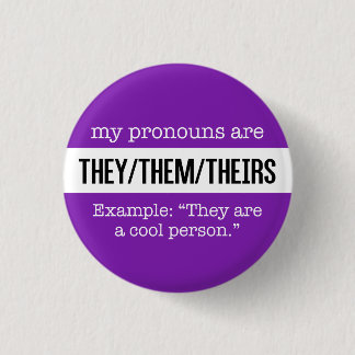 Zij/Them Pronouns - Gendercreatieve vlag Ronde Button 3,2 Cm