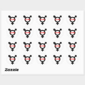Zij Transgender Ronde Sticker (Vel)