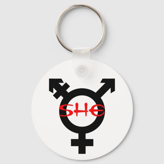 Zij Transgender Sleutelhanger (Voorkant)