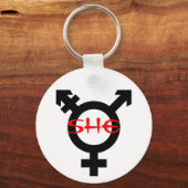 Zij Transgender Sleutelhanger (Voorkant)