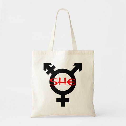 Zij transgender tote bag (Voorkant)