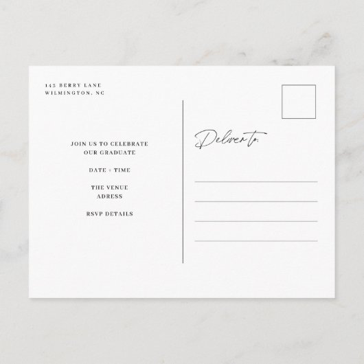 Zij Typografie Afstuderen 2022 3 Foto Feest Aankondigingskaart (Achterkant)