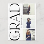 Zij Typografie Afstuderen 2022 3 Foto Feest Aankondigingskaart (Voorkant)