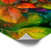 Zij van de lichtgevende bladeren | Digitale kunst Poster (Hoek)