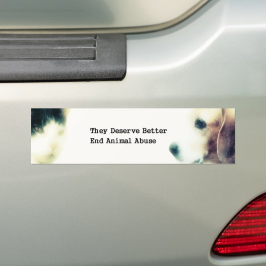 Zij verdienen beter bumpersticker (Op auto)