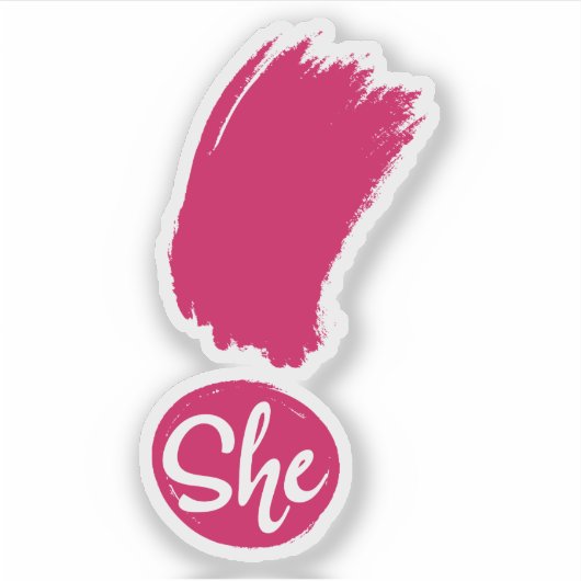 Zij verklaart VinylSticker Sticker (Voorkant)