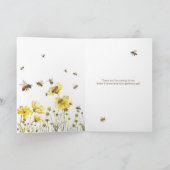 Zij vierde haar Bruids douche met haar honing bije Bedankkaart (Binnen)