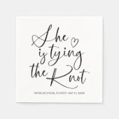 Zij Viert De Knoop Bruidsfeestje Servet (Voorkant)