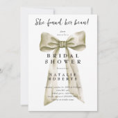 Zij vond haar beige boog bruiloftsshower voor de b kaart (Voorkant)