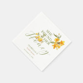 Zij vond haar bijenbloem bruidsdouche servet (Hoek)