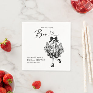 Zij vond haar Boo Geest Bloemen Bruidsdouche Servet