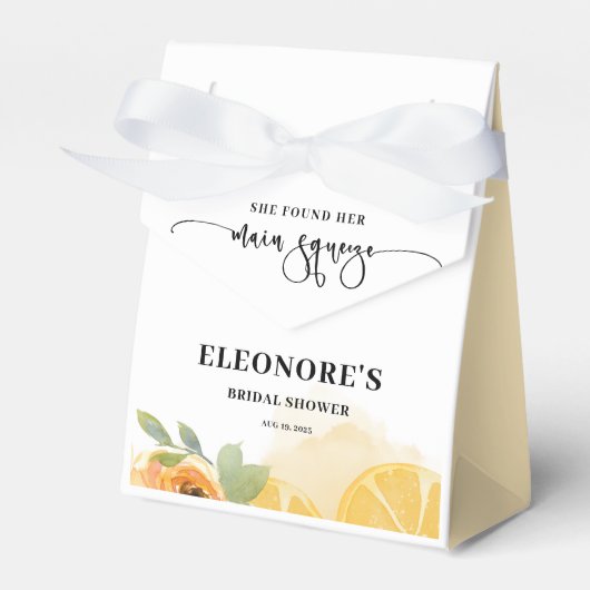 Zij vond haar Bruidsmeisjesshower 'Main Squeeze' Bedankdoosjes (Voorkant Zijde)