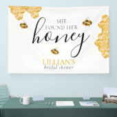 Zij Vond Haar Honing Bij Bijen Bruidsfeest Banner (Beurs)