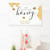 Zij Vond Haar Honing Bij Bijen Bruidsfeest Banner (Insitu)