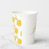 Zij Vond Haar Honing Bij Bloemrijke Bruidsdouche Papieren Bekers (Rechts)