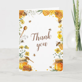 Zij vond haar honing bruidsuitnodiging bedankkaart