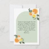 Zij vond haar hoofd bruidsshower citrus citroen bedankkaart (Achterkant)