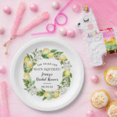 Zij vond haar hoofdgerecht citroen bruidsfeest papieren bordje (Feest)