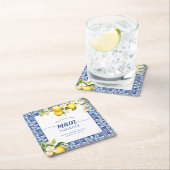 Zij vond haar hoofdpers citrusfruit Bruiloft voor  Kartonnen Onderzetters (Insitu)