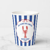 Zij vond haar kreeft nautisch bruidsdiner papieren bekers (Achterkant)