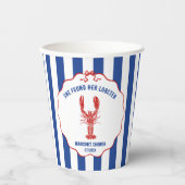 Zij vond haar kreeft nautisch bruidsdiner papieren bekers (Voorkant)