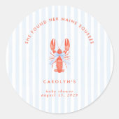Zij vond haar Maine Squeeze Coastal Lobster Ronde Sticker (Voorkant)