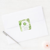Zij vond haar perfecte Matcha Elegante Bruids douc Vierkante Sticker (Envelop)