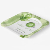 Zij vond haar perfecte Matcha Elegante Bruidsmeisj Papieren Bordje (Gebogen)