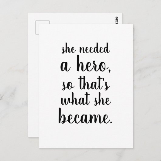 Zij werd een held briefkaart (Voorkant / Achterkant)