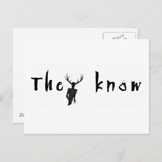 zij weten…. het briefkaart (Voorkant / Achterkant)