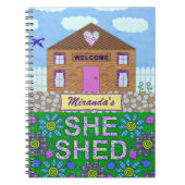 Zij wierp de Gepersonaliseerde Naam van de Tuin Notitieboek (Voorkant)