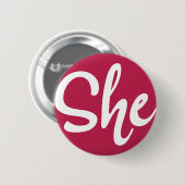 Zij Witte Ontwerp Button (Voorkant /achterkant)