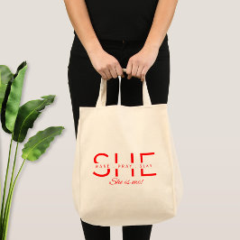Zij wordt wakker, bidt, overwint, Zij is Mij Tote Bag