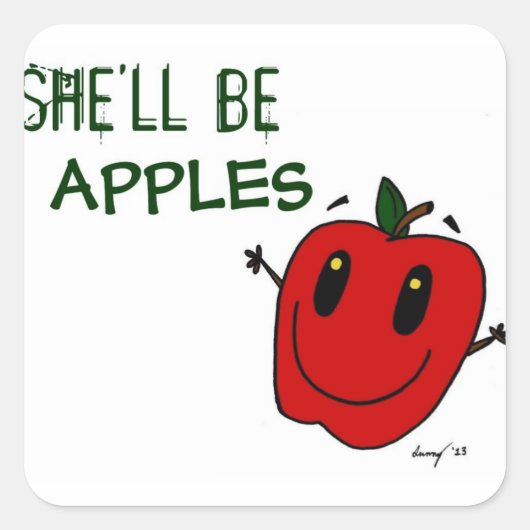 ZIJ ZAL APPELS Stickers ZIJN - reeks van 20 (Voorkant)