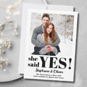 Zij zei ja Foto Trouwkaart Aankondiging