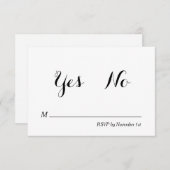 Zij zei "Ja" Trouw RSVP Kaart (Voorkant / Achterkant)