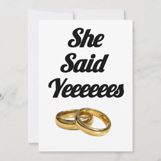 Zij Zei Ja Uitnodiging Verlovingsfeest – Hart Them (Voorkant)