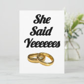 Zij Zei Ja Uitnodiging Verlovingsfeest – Hart Them (Staand voorkant)