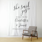 Zij Zei Ja Verlovingsfeest Foto Prop Wandkleed (In situ)