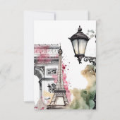 Zij zei oui Paris Bruiloft Vrouwenfeest Parisian B Bedankkaart (Achterkant)