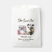 Zij zei oui Paris Bruiloft Vrouwenfeest Parisian B Bedankzakje (Voorkant)